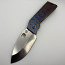 Medford TFF-1 Fat Daddy Blue/Violet Fade Dragon Handles w/ Tumbled MagnaCut