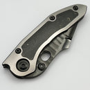 Marfione Custom Knives & Borka Blades Darkstar Stitch w/ Diamond Wash Rocked Double Star Grind M390 & Two Tone Satin/DLC w/ Peso Gold Carbon Fiber Inlaid Titanium Pre Owned