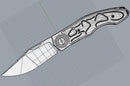 Pre Order Custom Knife Factory Puma w/ Blue Carbon Fiber Inlaid Blackwash Titanium Handles & Blackwash M398