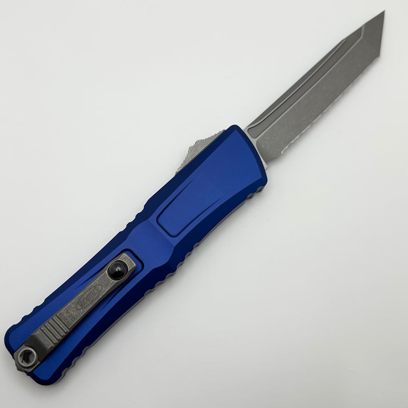 Microtech Knives Combat Troodon Gen III Apocalyptic F/S Tanto w/ Navy Blue Handle 1144-12APNA