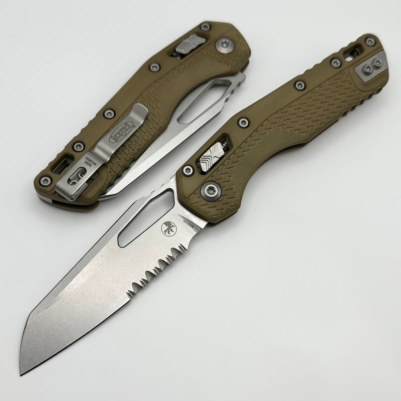 Microtech Knives MSI RAM LOK Dark Earth Polymer Injection Molded & Partial Serrated M390MK 210T-11PMDE