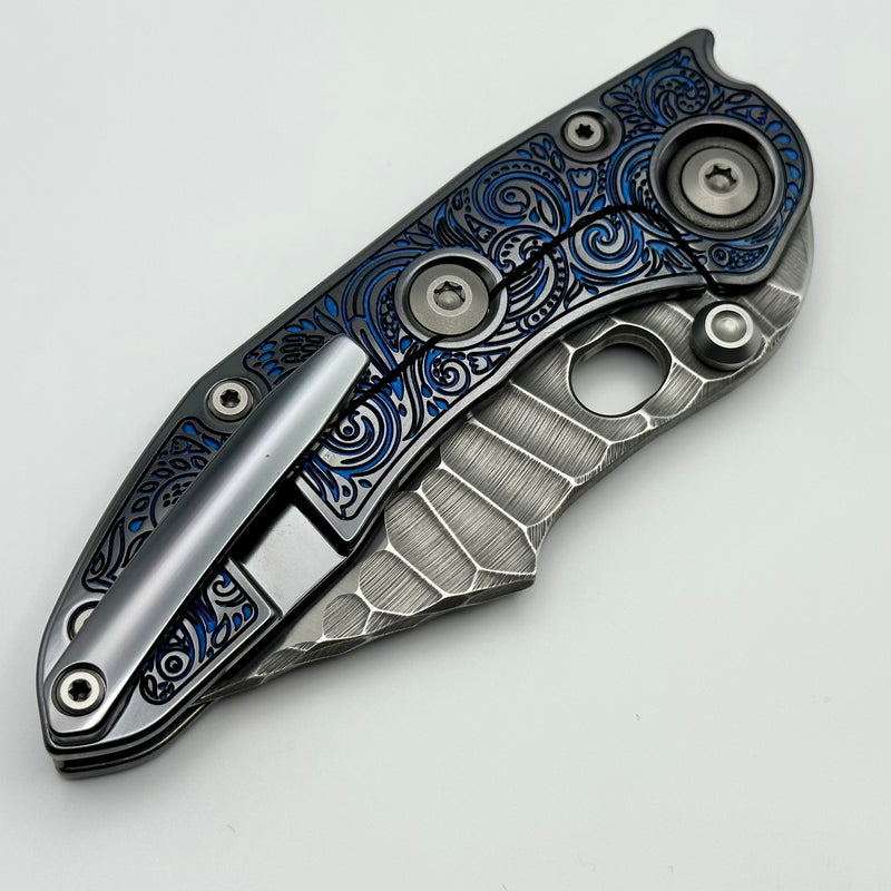 Borka Blades Ti2 Design Custom Black Hula/Blue Natas Stitch w/ Rocked M390 Pre Owned