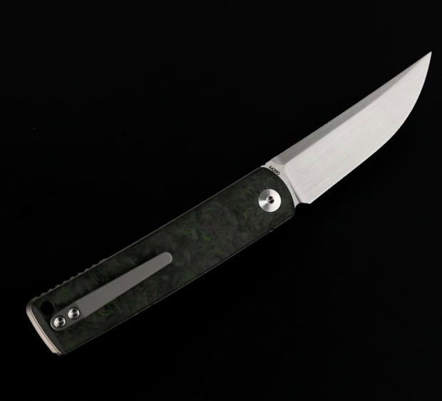 Reate Bushido w/ Dark Matter Green Handles & Hand Satin M390