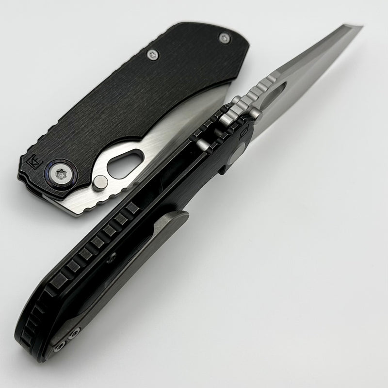 Custom Knife Factory Rotten Design Evo 4.0 Hand Satin S90V w/ Black Handles