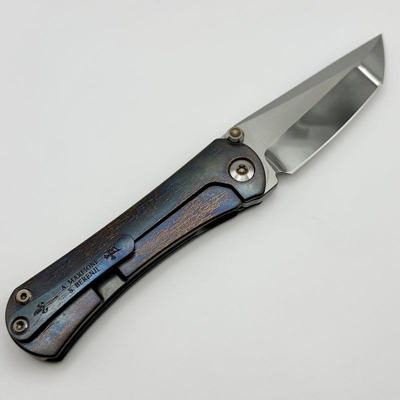 Marfione Custom Knives & Borka Blades SBTF Mirror M390 & Joint Logo Cosmic Scales Pre Owned