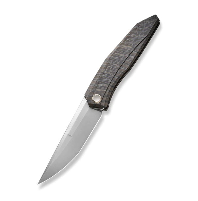 We Knife Cybernetic Top Flipper Flamed Titanium Handle & Polished Bead Blasted CPM-20CV WE22033-3