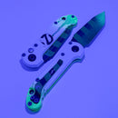 Microtech Knives LUDT Gen III Smooth Handle Ghost Busters Caution Tape Tanto NCB Exclusive Signature Series 1136S-1GBS-XGB One Per Household