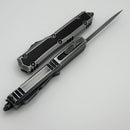 Microtech Makora D/E Mudhorn Leather Inlaid Signature Series w/ Nickel Boron Interals 206-1MD