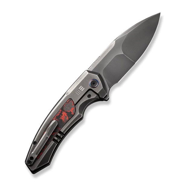 We Knife Hyperactive Flipper Titanium w/ Lava Flow Fat Carbon Handle & Vanax WE23030-2