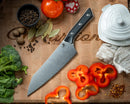 Microtech Chef's Knife Black G-10 Handle w/ Stonewash M390MK 3000-10BK