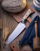 Microtech Chef's Knife Coyote Tan G-10/Bead Blast Ti Handle w/ Stonewash M390MK 3000B-10CE