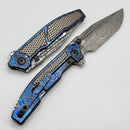 Custom Knife Factory Snafu 4.0 Medium Full Dress w/ ZircuTi Integral Handle w/ Superconductor Inlays & Damasteel