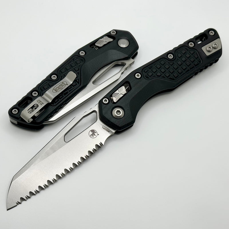 Microtech Knives MSI RAM LOK Frag Black G-10 & Full Serrated M390MK 210-12FRGTBK