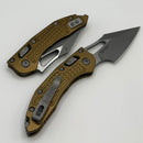 Microtech Knives Manual M-Stitch RAM LOK Tan Frag Aluminum Handles & Apocalyptic M390MK 169MRL-10APFRTA