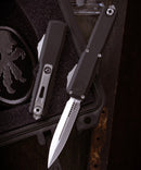 Microtech UTX-70 Gen IV w/ Black Handle & D/E Stonewash M390MK 11474-10