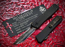 Marfione Custom Knives Scarab 2 DES Riptide Ultra Baker Forge Damascus w/ Hefted Black Handle & Copper Ringed Ti Hardware