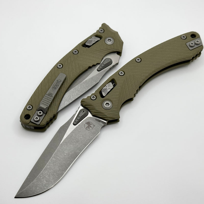 Microtech Amphibian RAM LOK OD Green Fluted G-10 & Apocalyptic M390MK 137RL-10APFLGTOD