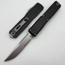 Microtech Ultratech ZBP S/E Stonewash Partial Serrated M390MK w/ Black Handle 1121-11