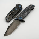 Reate Knives 9D-V2 White Storm Fat Carbon Handle w/ DLC Belt Satin 154CM