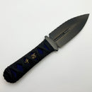 Microtech Knives & Borka Blades SBD DLC Full Serrated & Hand Wrapped Menuki Inlaid Handle