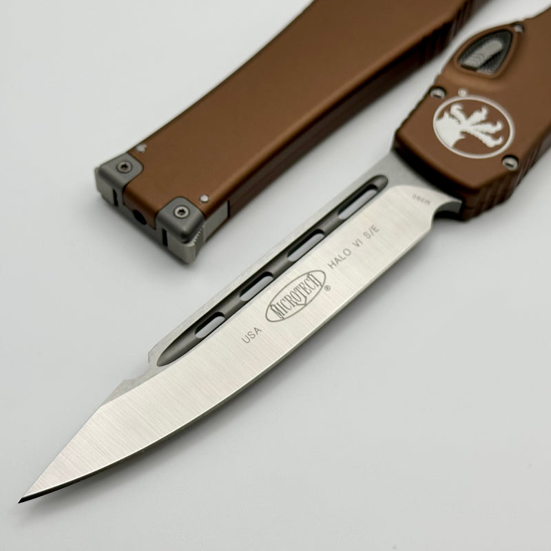 Microtech Knives Halo VI Satin Standard & Tan 251-4TA
