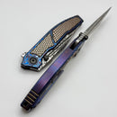 Custom Knife Factory Snafu 4.0 Medium Full Dress w/ ZircuTi Integral Handle w/ Superconductor Inlays & Damasteel