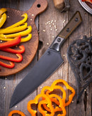 Microtech Chef's Knife Ultem/DLCt Ti Handle w/ DLC M390MK Signature Series 3000B-1DLCTULS