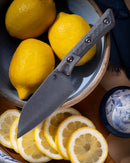 Microtech Santoku 4.2" Carbon Fiber/DLC Titanium Bolster Handle w/ DLC M390MK Signature Series 3300B-1DLCTCFS