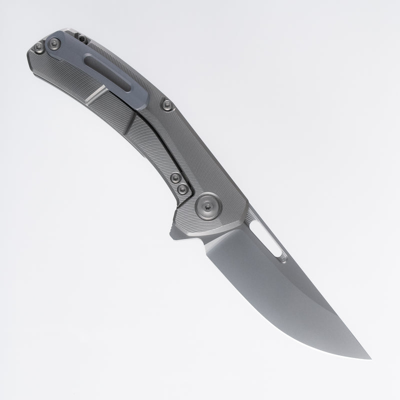 Tactile Knife Co Archer Classic Textured Titanium Framelock w/ MagnaCut