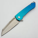 MachineWise Mojave Aqua Fade Mosaic Titanium Handles & Lightwash S90V