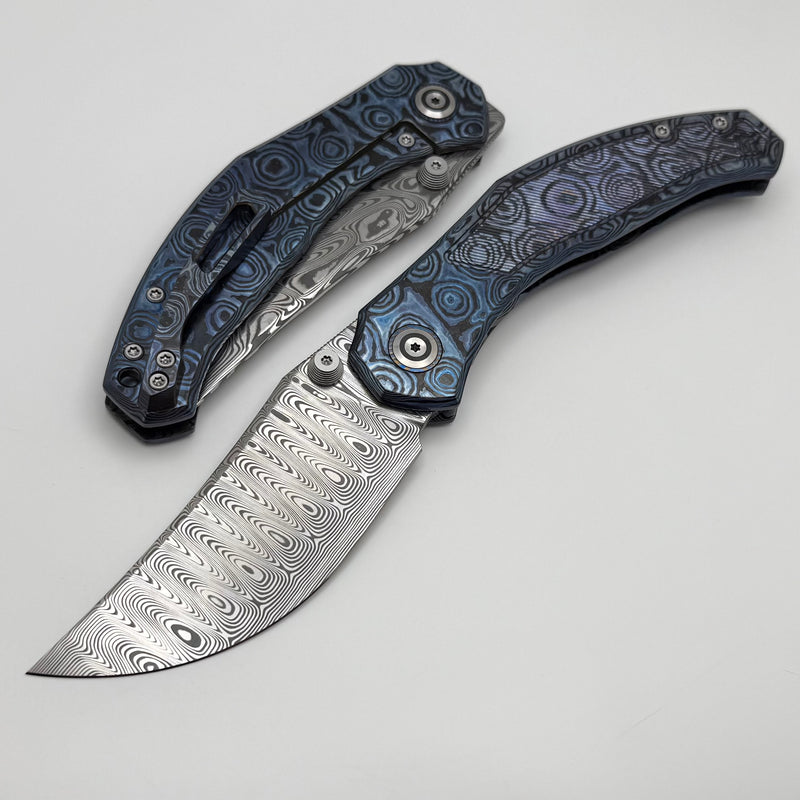 Custom Knife Factory Blava Dressed w/ ZircuTi Handles & Damasteel