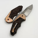 Yan Knives GTC Cabot -  Dark Matter Fat Carbon Handles w/Mokume Bolster S90V Compound Ground Blade