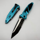 Microtech Socom Elite Tanto Edge Partial Serrated Manual Turquoise Standard 161-2TQ