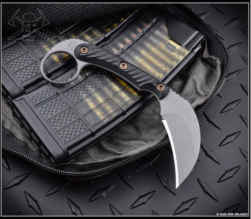 RMJ Tactical Korbin Black G-10 & Nitro-V Fixed Blade