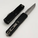Microtech UTX-85 Gen IV Interceptor w/ Black Topographic Deep Engraved Handle & Stonewash M390MK Signature Series 12354TP-10S