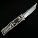 Reate EXO M Burl Linen Camo Micarta & Satin Tanto