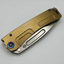 Medford Marauder H Bronze GunGrip Handles w/ Flamed Hardware & S45VN Tumbled Drop Point