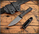 RMJ Tactical Utsidihi Fixed Blade Black G-10 & Nitro-V