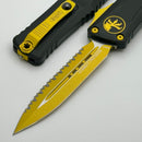 Microtech Knives Combat Troodon Gen III Black D/E F/S w/ Yellow Accents 1142-3YWSK