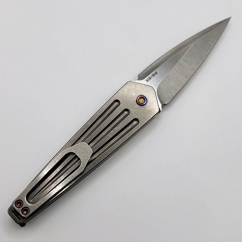 Medford Knife Nosferatu Auto Tumbled Handles w/ Flamed Hardware & Tumbled S45VN