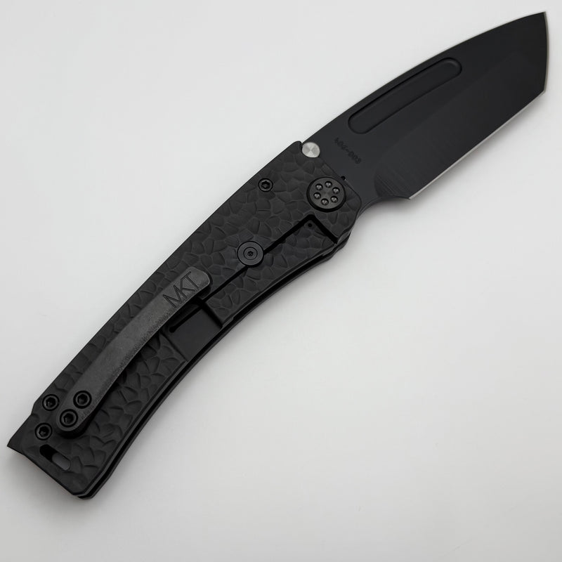 Medford Marauder H DLC Peaks-N-Valleys Sculpted Handles w/ Black Hardware/Clip & S45VN DLC Tanto