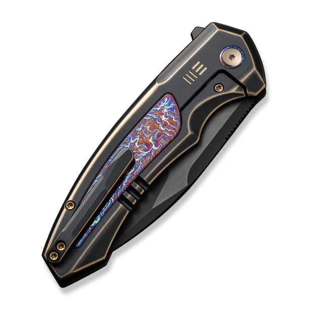 We Knife Hyperactive Flipper Black Titanium Handle w/ Vanax WE23030-4