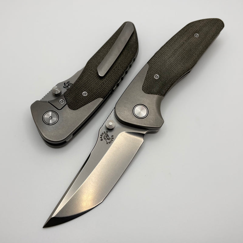 Mechforce & Barker Knives Collab Hokkaido w/ Titanium & Green Micarta