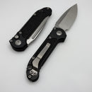 Microtech Knives LUDT Gen III Satin Drop Point w/ Black Handle 1135-4