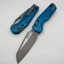 Microtech Knives MSI RAM LOK Blue Frag Aluminum & Apocalyptic M390MK 210-10APFRBL