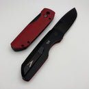 Pro-Tech Vero Designs Synapse Auto w/ Red Linen Micarta/Aluminum Handle & Black Lip Pearl Button w/ DLC MagnaCut