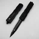 Microtech Dirac Delta Black Tactical w/ Double Full Serrated Black D/E 227-D3T