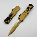 Microtech Knives Mini Hera II St. Patricks Day Gold w/ Bayonet M390MK Signature Series 1701M-1SPDGDS
