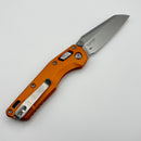 Factory Blem Microtech MSI RAM LOK Mini Orange Fluted Aluminum Handles w/ 3.15" Stonewash M390MK 210M-10FLOR