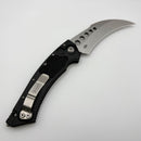 Factory Blem Microtech Hawk w/ Black Aluminum Handle & Stonewash M390MK 166-10